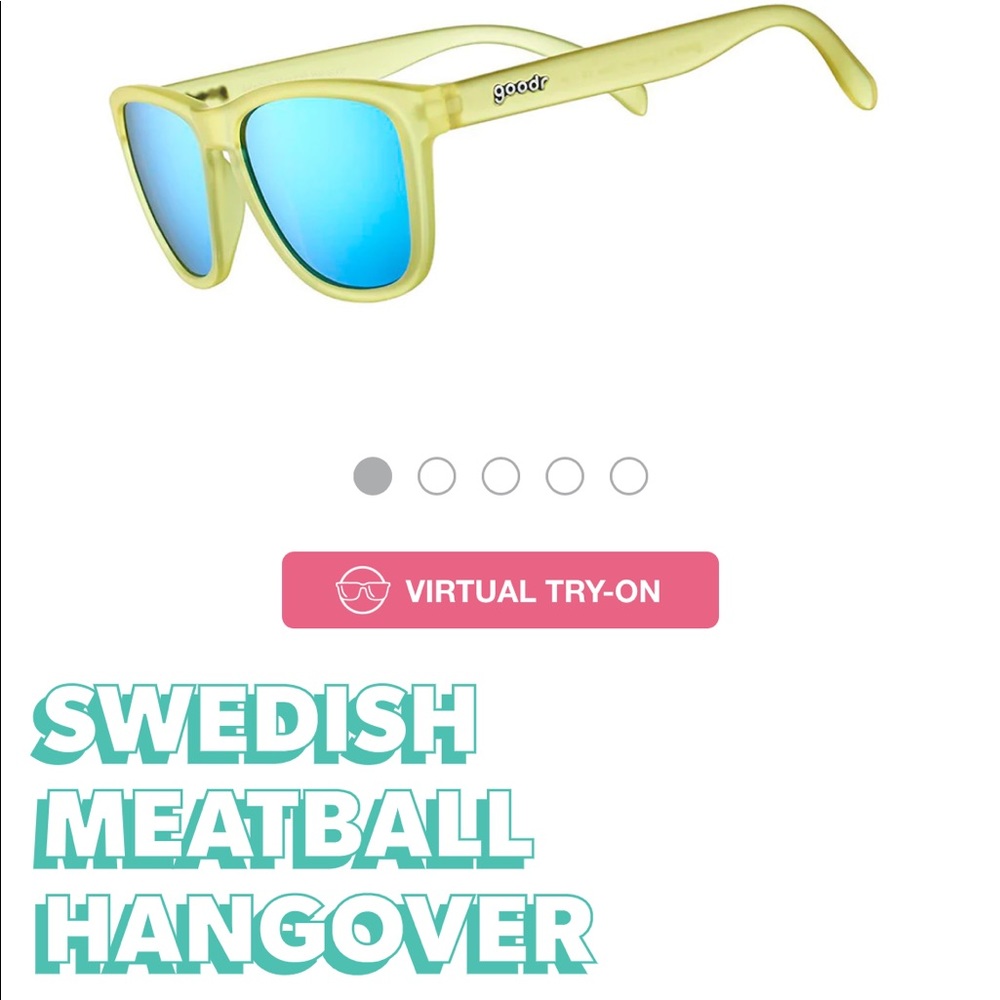 Brand new Goodr Swedish Meatball Hangover Sunglasses - never worn & still in box
